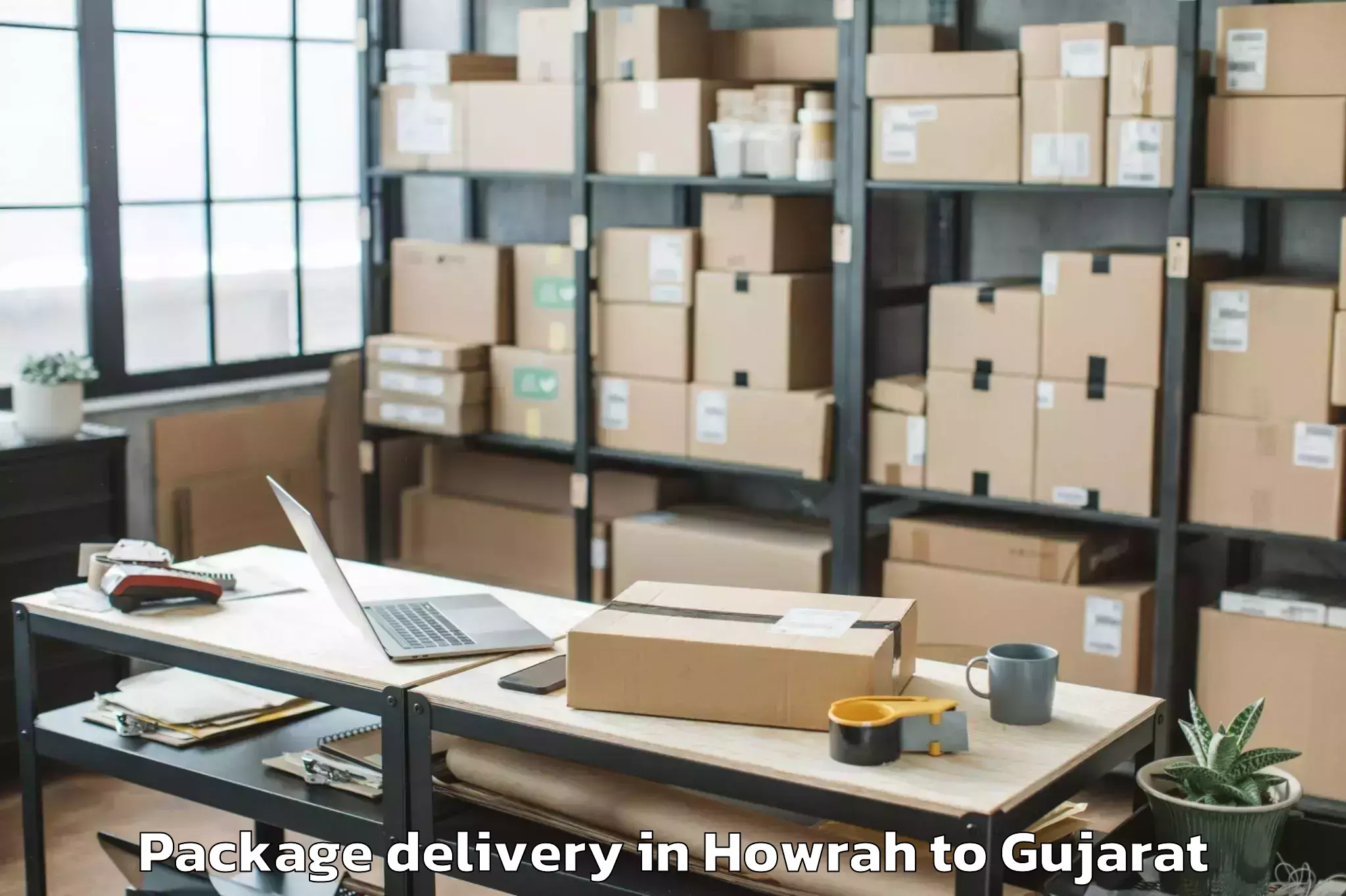 Reliable Howrah to Gussar Package Delivery